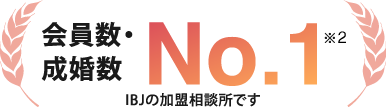 会員数・成婚数No.1